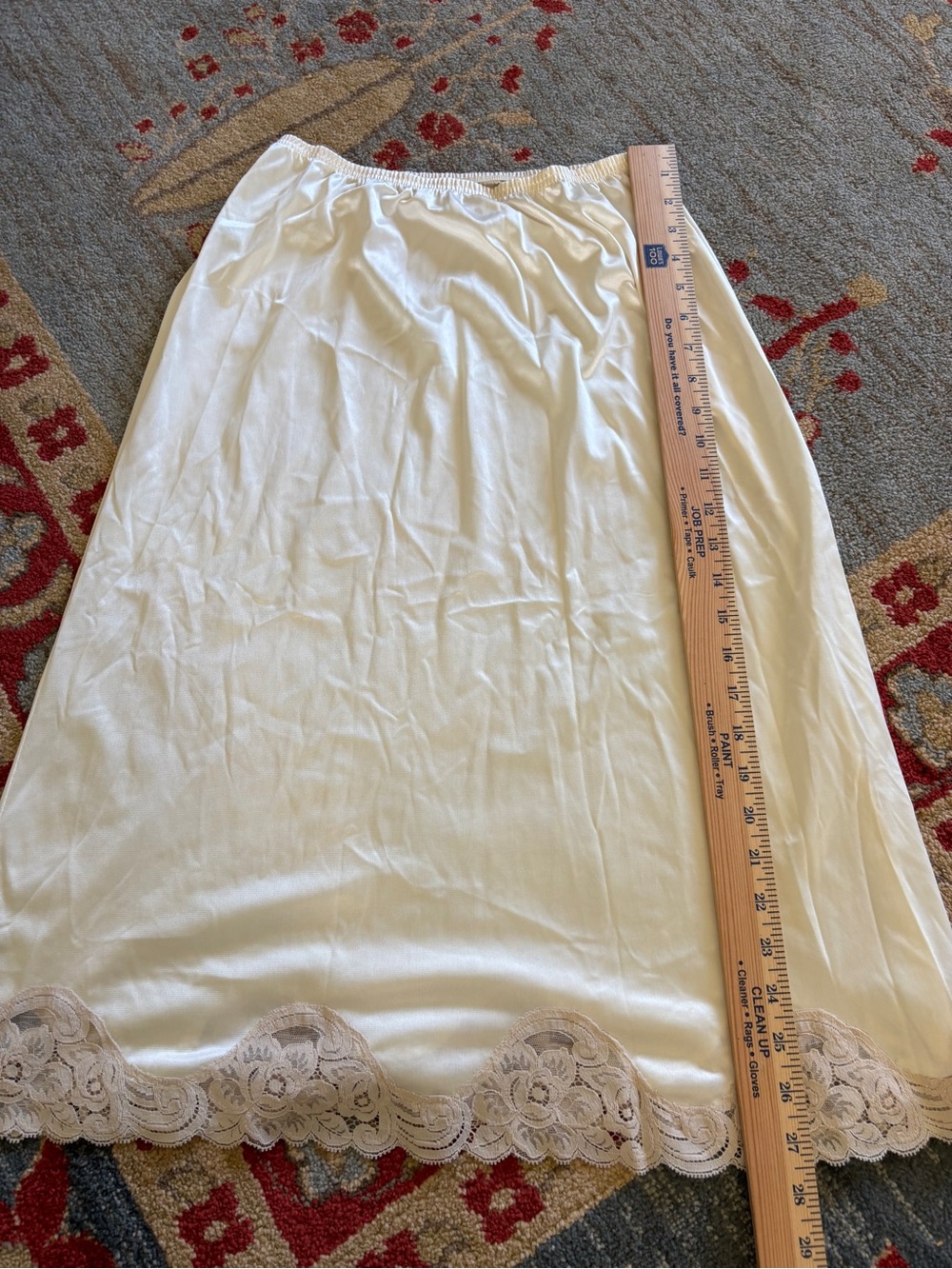 Vintage vanity fair lace edge slip midi skirt womens small - Picture 2 of 4